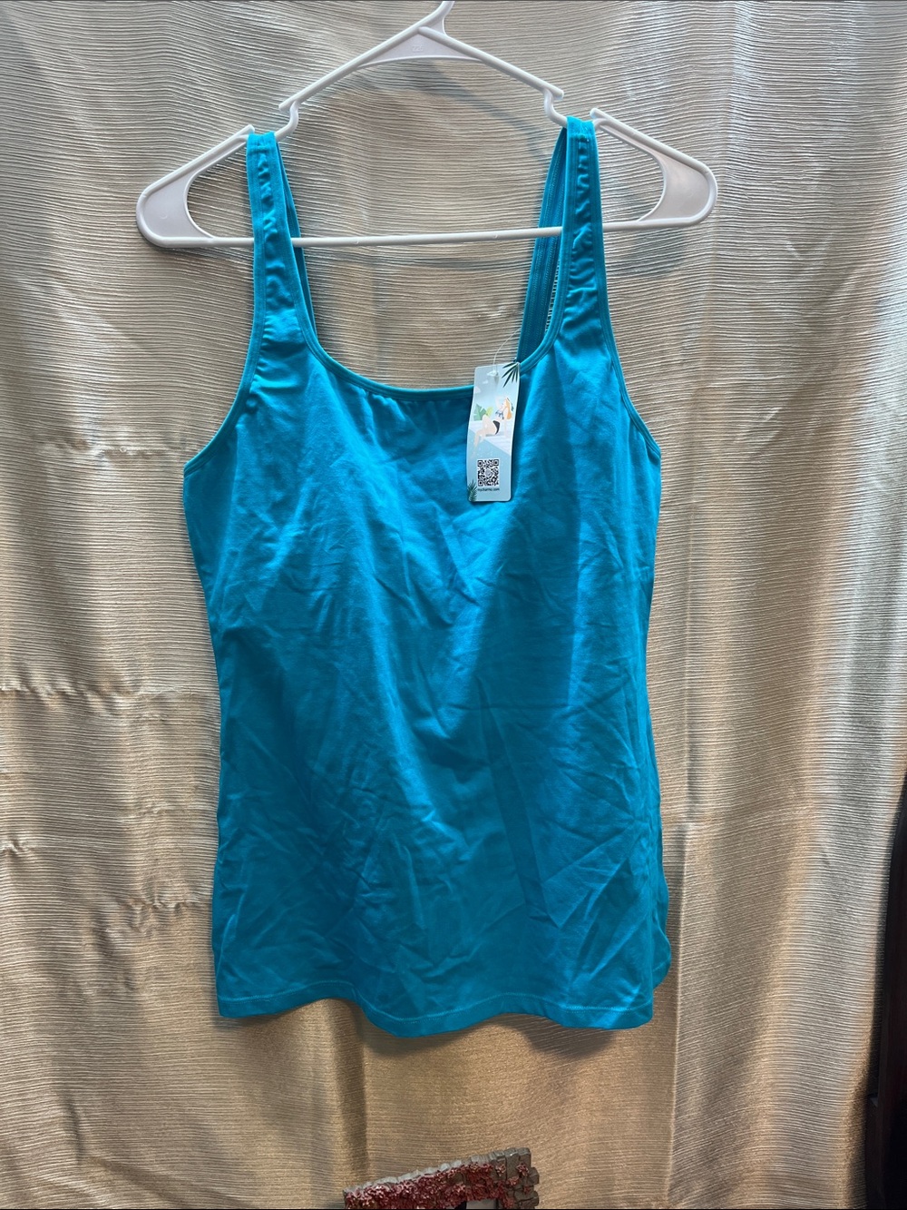 Women's Bright Teal Scoop Neck Tank Top